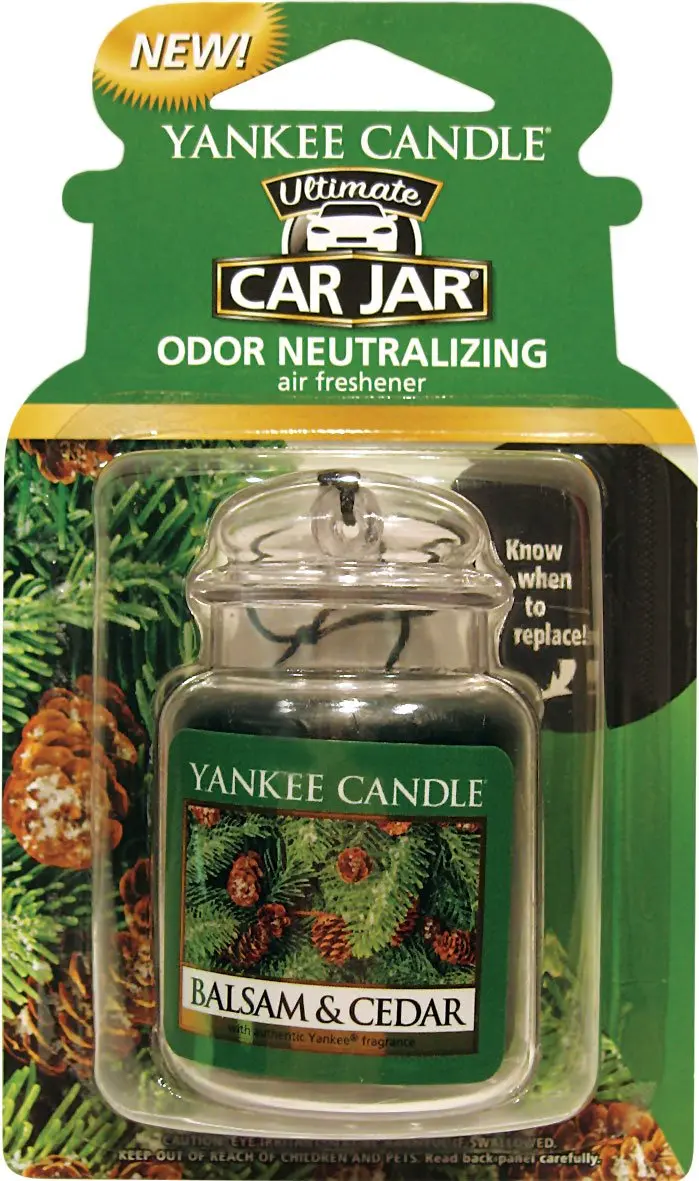 Yankee Candle Gel Car Jar Ultimate Hanging Air Freshener Balsam Cedar Scent | Lasts up to 30 Days - main product image