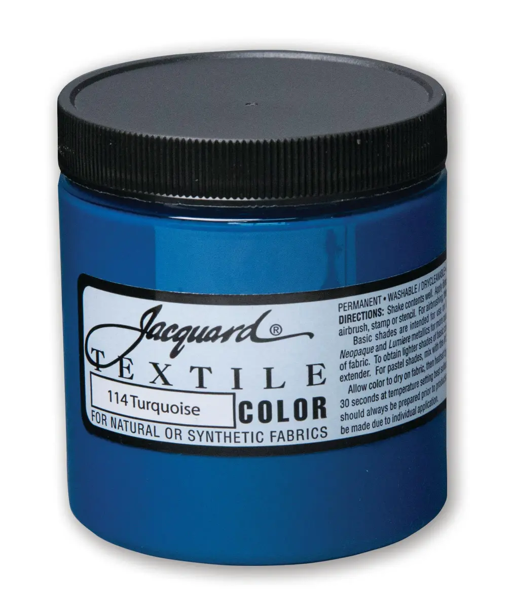 Jacquard Textile Color Paint Turquoise 237ml (8 Fl Oz) | ASTM D-4236 Certified - main product image