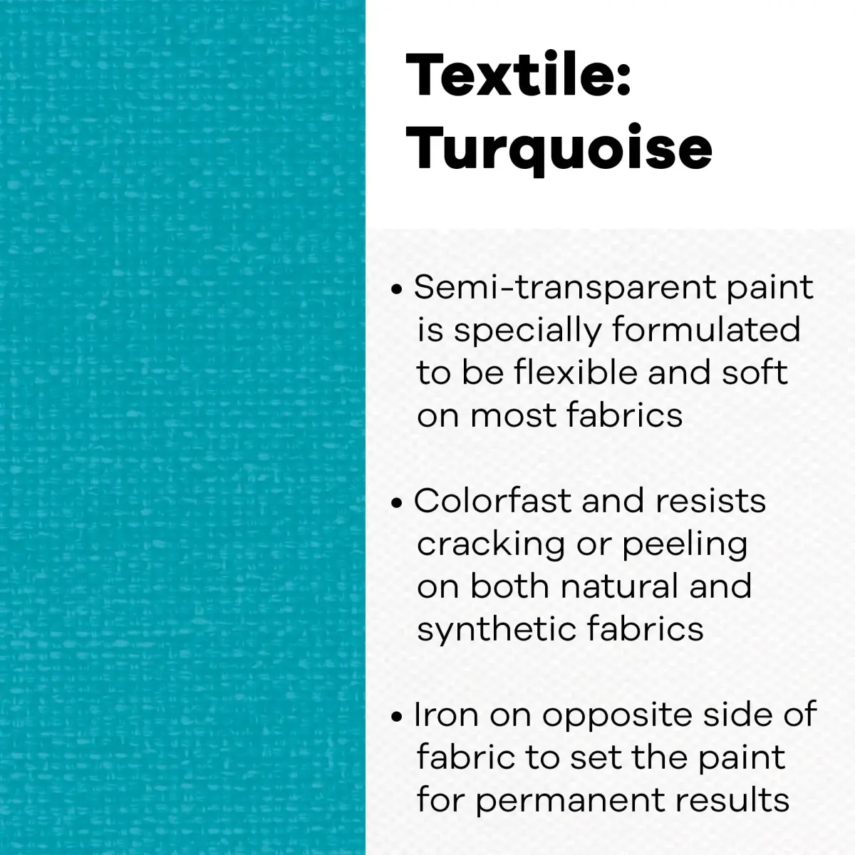 Jacquard Textile Color Paint Turquoise 237ml (8 Fl Oz) | ASTM D-4236 Certified - view 2