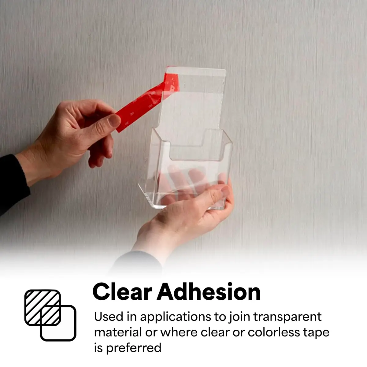 3M VHB 4910 Mounting Tape, Clear Acrylic Foam, 0.5 in x 5 yd (15.24 cm x 4.57 m) | Permanent Bonding, UL746C Listed - view 4