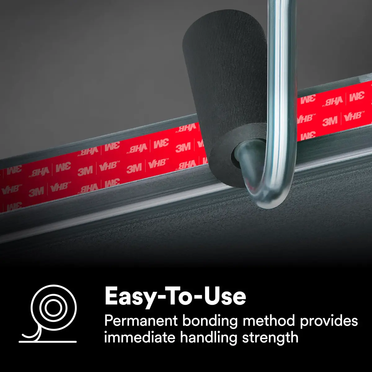 3M VHB 4910 Mounting Tape, Clear Acrylic Foam, 0.5 in x 5 yd (15.24 cm x 4.57 m) | Permanent Bonding, UL746C Listed - view 6