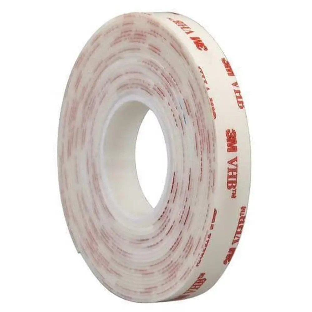 3M 4950 VHB Mounting Tape Acrylic Foam Heavy Duty White 12 mm (1 in) x 4166 mm (5 yd) | Permanent Bonding for Metal, Glass, Plastic - main product image