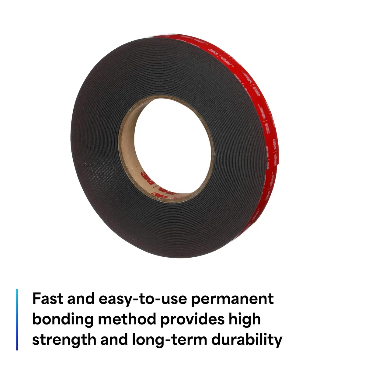 3M VHB Tape 5952 Heavy Duty Mounting Tape 2 in x 15 yd (5.49 m) | Acrylic Foam Core, Black, Waterproof - view 3