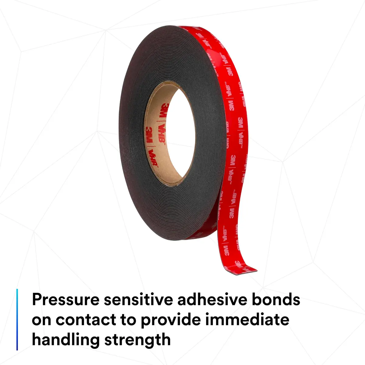 3M VHB Tape 5952 Heavy Duty Mounting Tape 2 in x 15 yd (5.49 m) | Acrylic Foam Core, Black, Waterproof - view 4