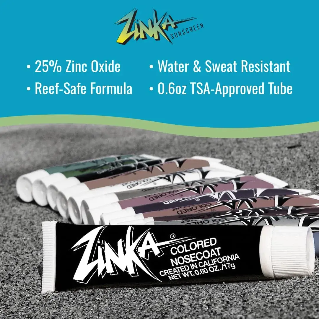 Zinka Colored Zinc Oxide Sunblock Stick SPF 30 Black | High Zinc Formula for Nose and Face, Water & Sweat Resistant - view 2