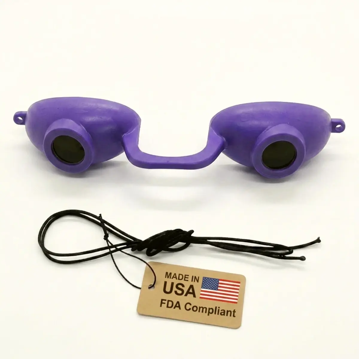 Super Sunnies Flexible UV Eye Tanning Bed Goggles w/Strap - Purple (1 Pair) - main product image