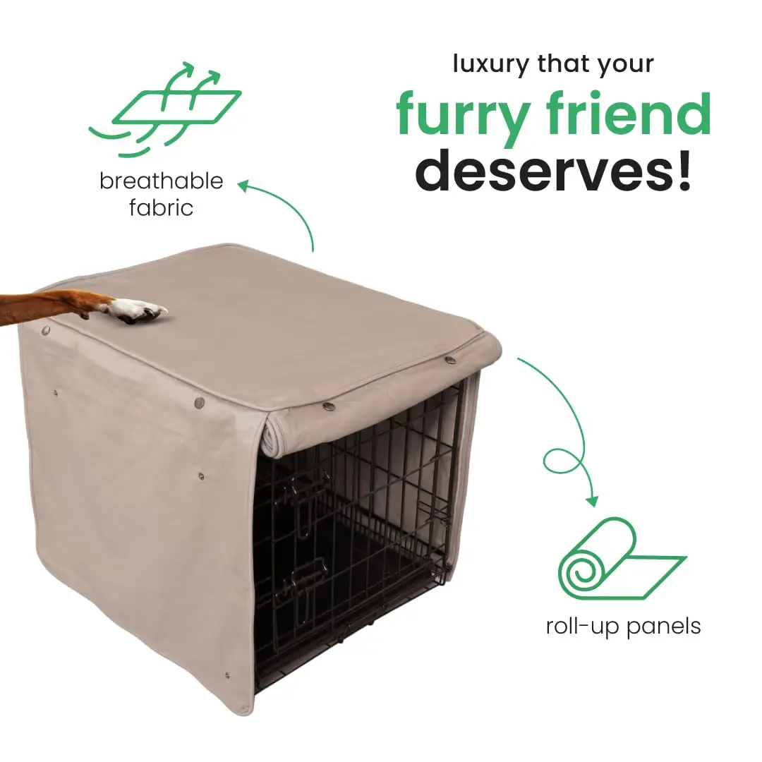 Molly Mutt Dog Crate Cover 36"x24"x27" | Stylish, Breathable Cotton, Safe & Non-Toxic - view 5
