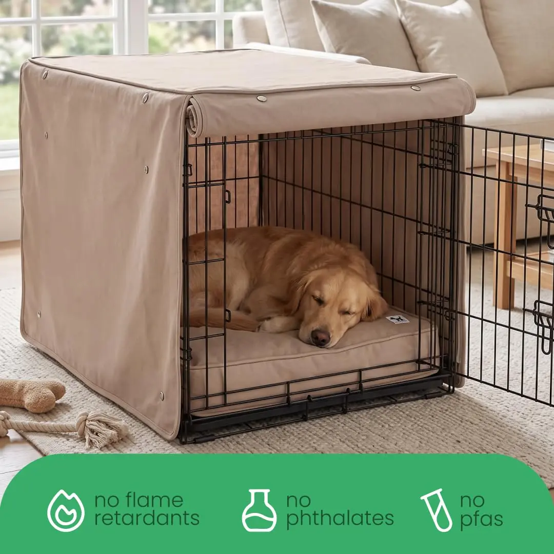 Molly Mutt Dog Crate Cover 36"x24"x27" | Stylish, Breathable Cotton, Safe & Non-Toxic - view 6