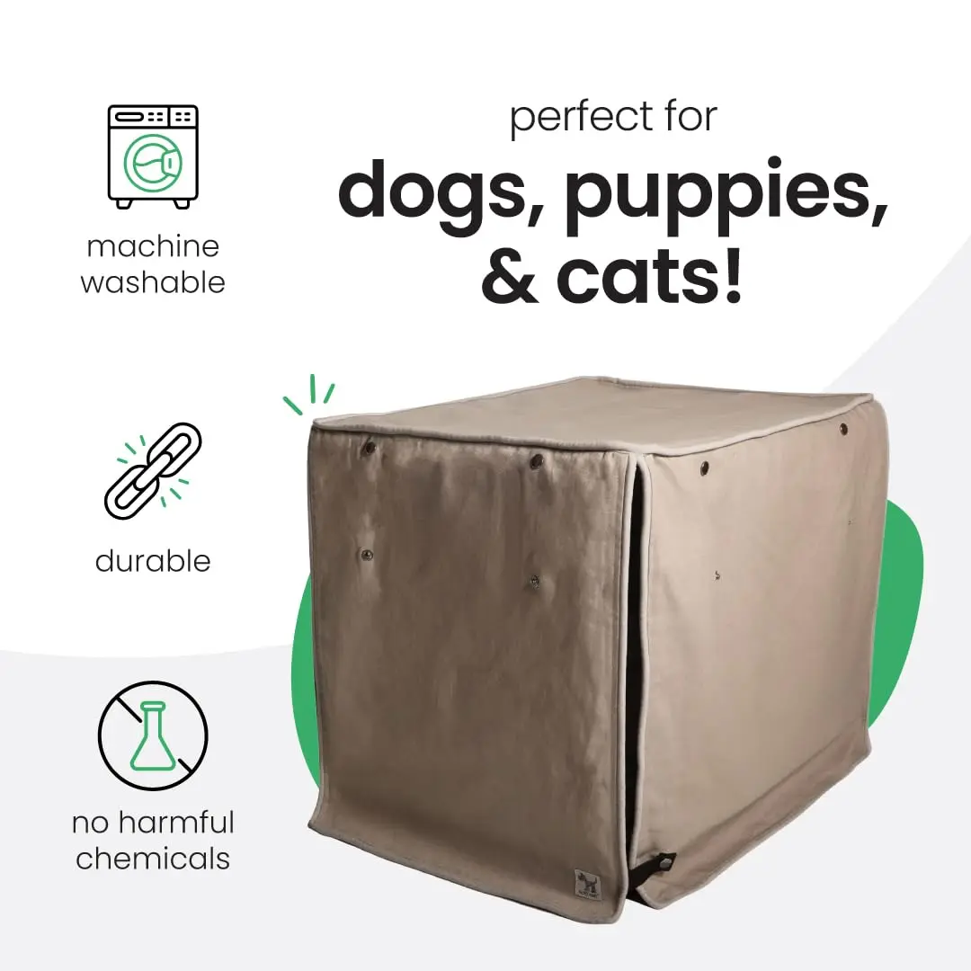 Molly Mutt Dog Crate Cover 36"x24"x27" | Stylish, Breathable Cotton, Safe & Non-Toxic - view 3
