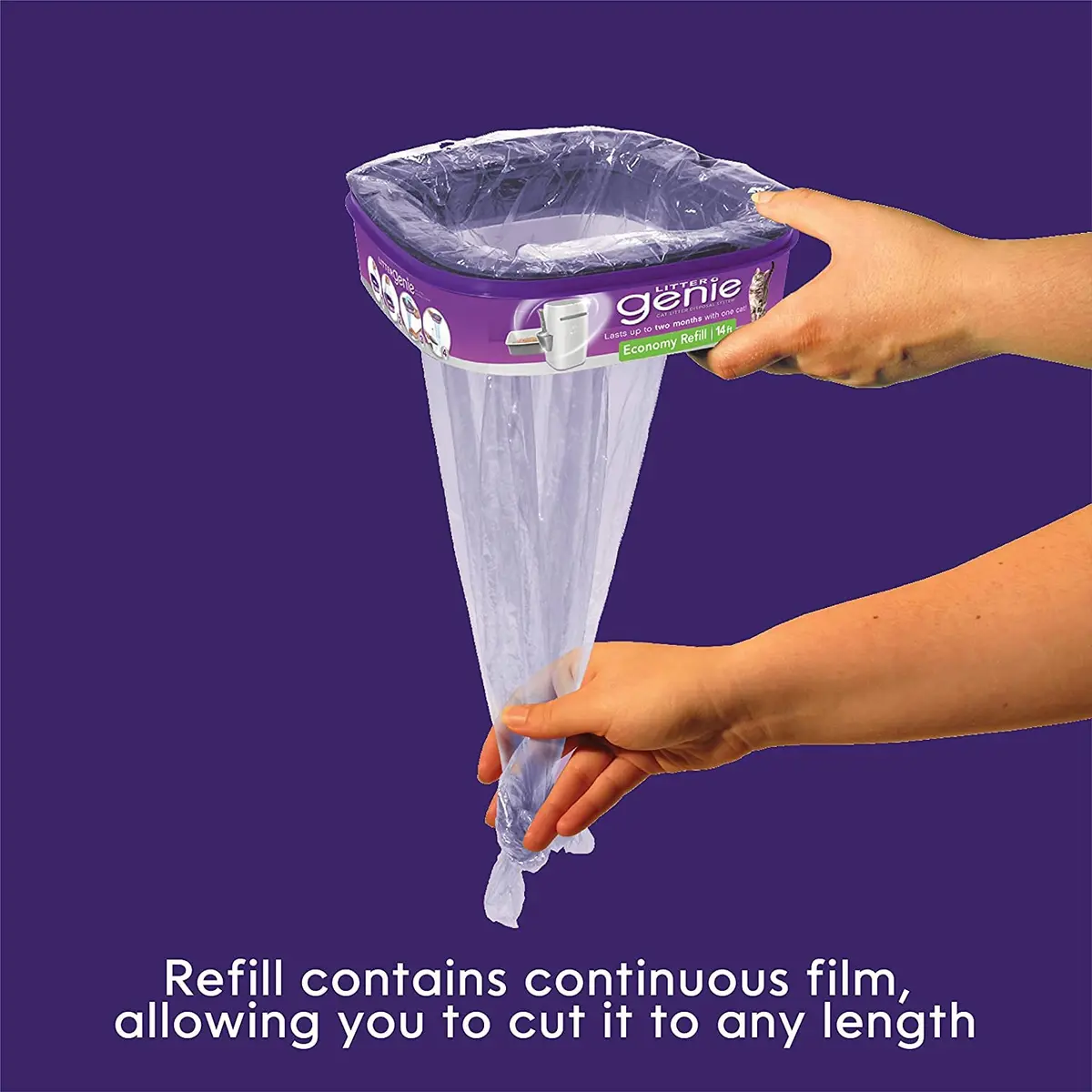 Litter Genie Ultimate Cat Litter Disposal System Refills Purple 12 Cartridges | Lock Away Odors - view 3