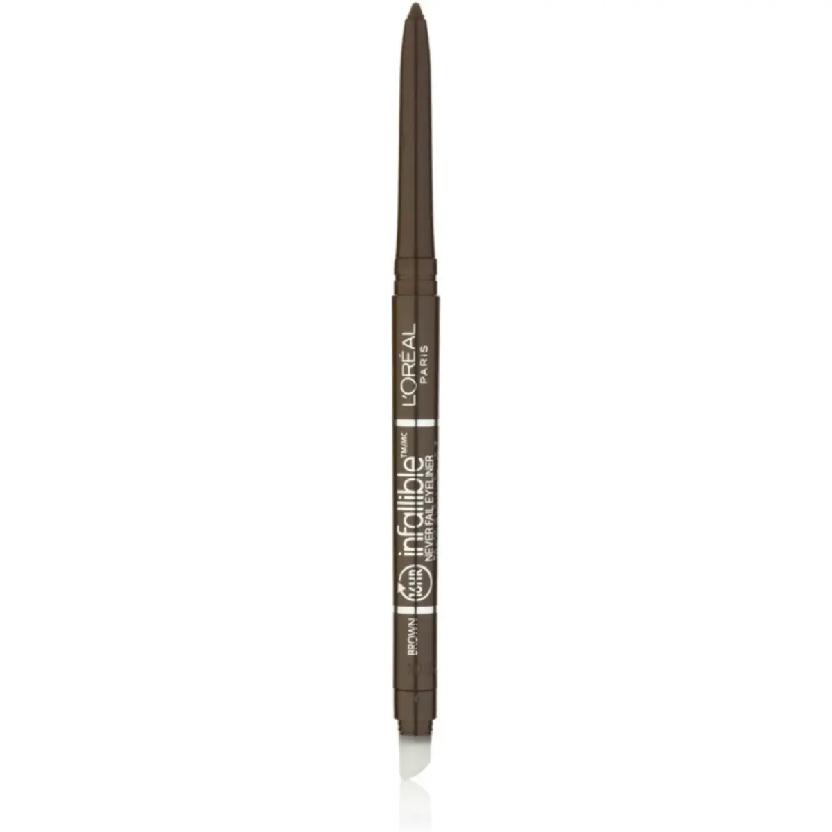 L'Oreal Paris Infallible Never Fail Eyeliner Pencil, Brown (2-Pack, 0.008 oz / 0.22g) | Waterproof & Smudge-Proof for All Skin Types - main product image