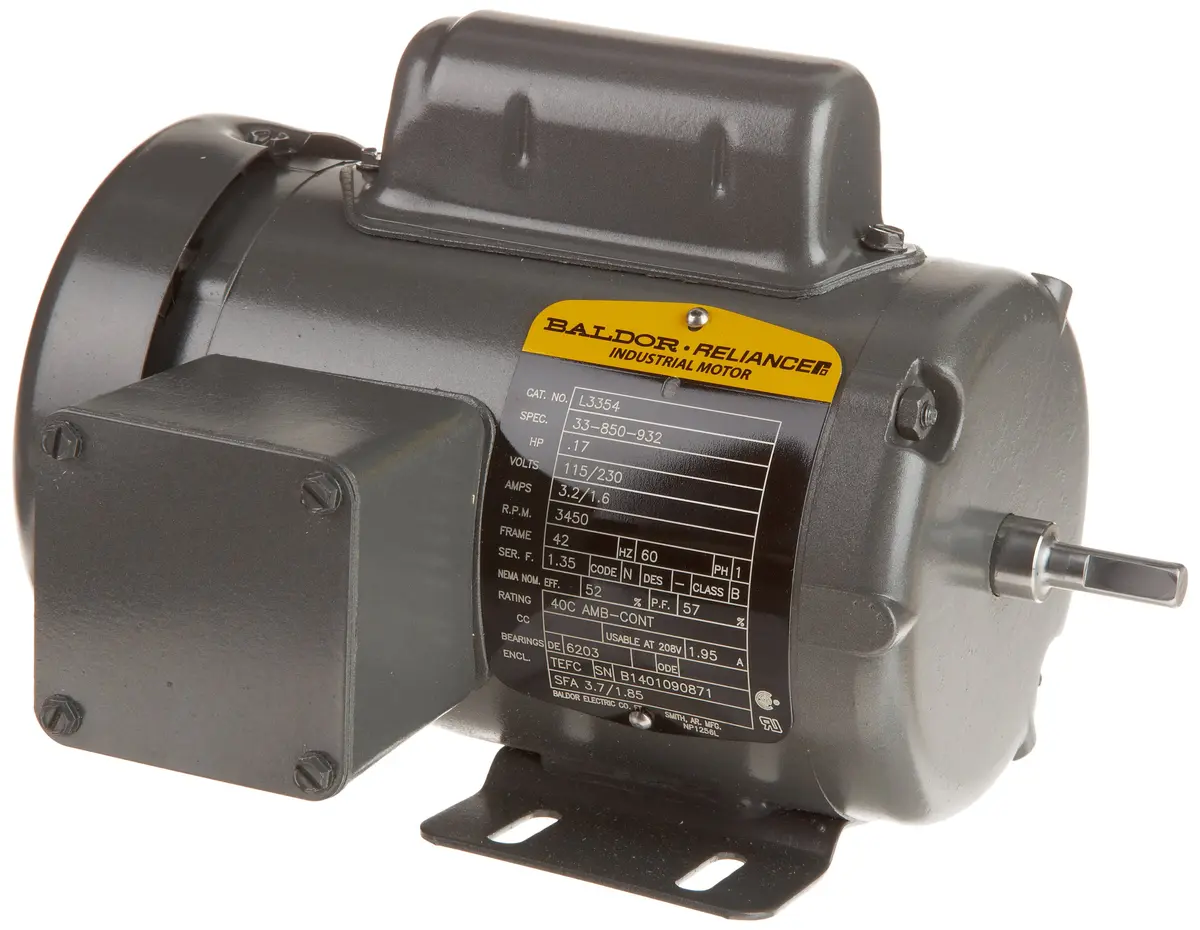 Baldor L3354 General Purpose AC Motor 230V | 17/100Hp, 3450rpm, TEFC Enclosure, Single Phase, Alloy Steel - main product image