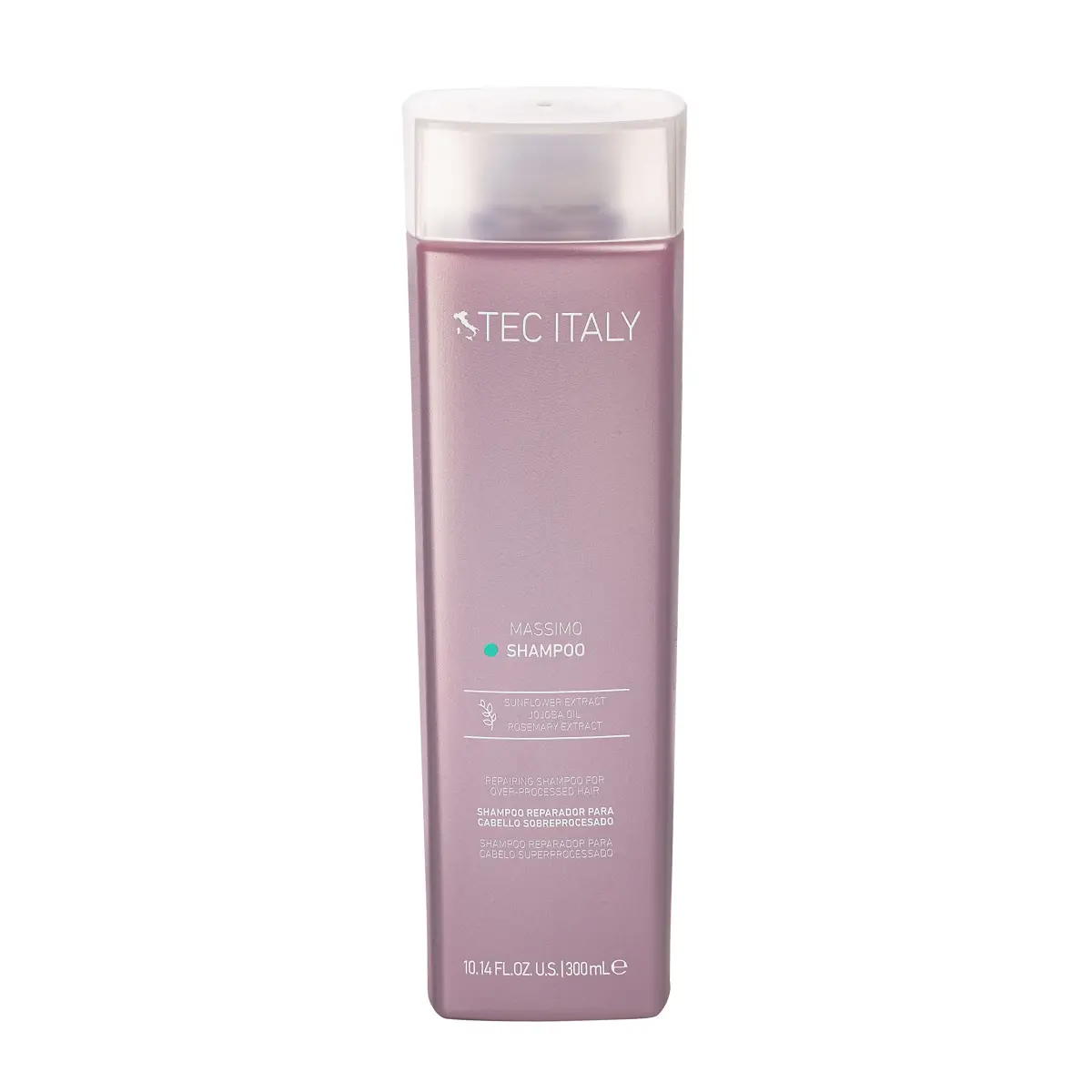 Tec Italy Massimo Shampoo for Over-Processed Hair 300ml (10.1 Fl Oz) | Repairs Damage & Protects UV - main product image