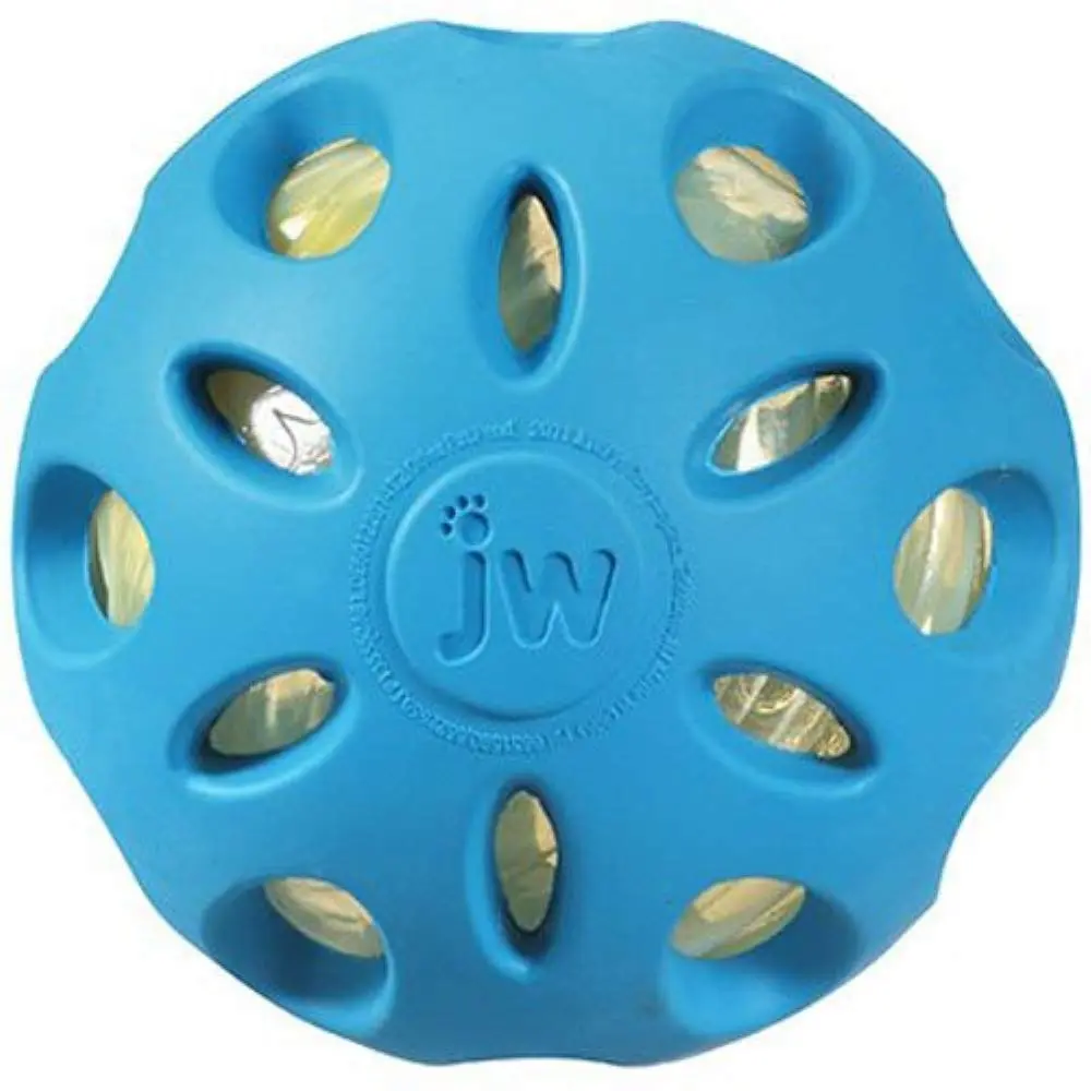 JW Pet Crackle Heads Crunchy Chew Fetch Toy for Dogs, Large 4in | Durable Rubber & Recyclable Plastic - main product image