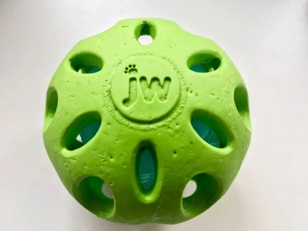 JW Pet Crackle Heads Crunchy Chew Fetch Toy for Dogs, Large 4in | Durable Rubber & Recyclable Plastic - view 5