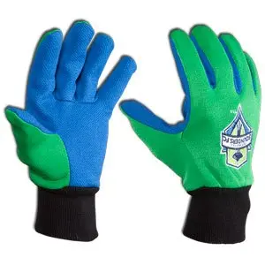 WinCraft Seattle Sounders Utility Gloves | Textured Grip, Elastic Wrist, Licensed NFL Gear (45% Cotton, 25% Polyester, 30% PVC) - main product image
