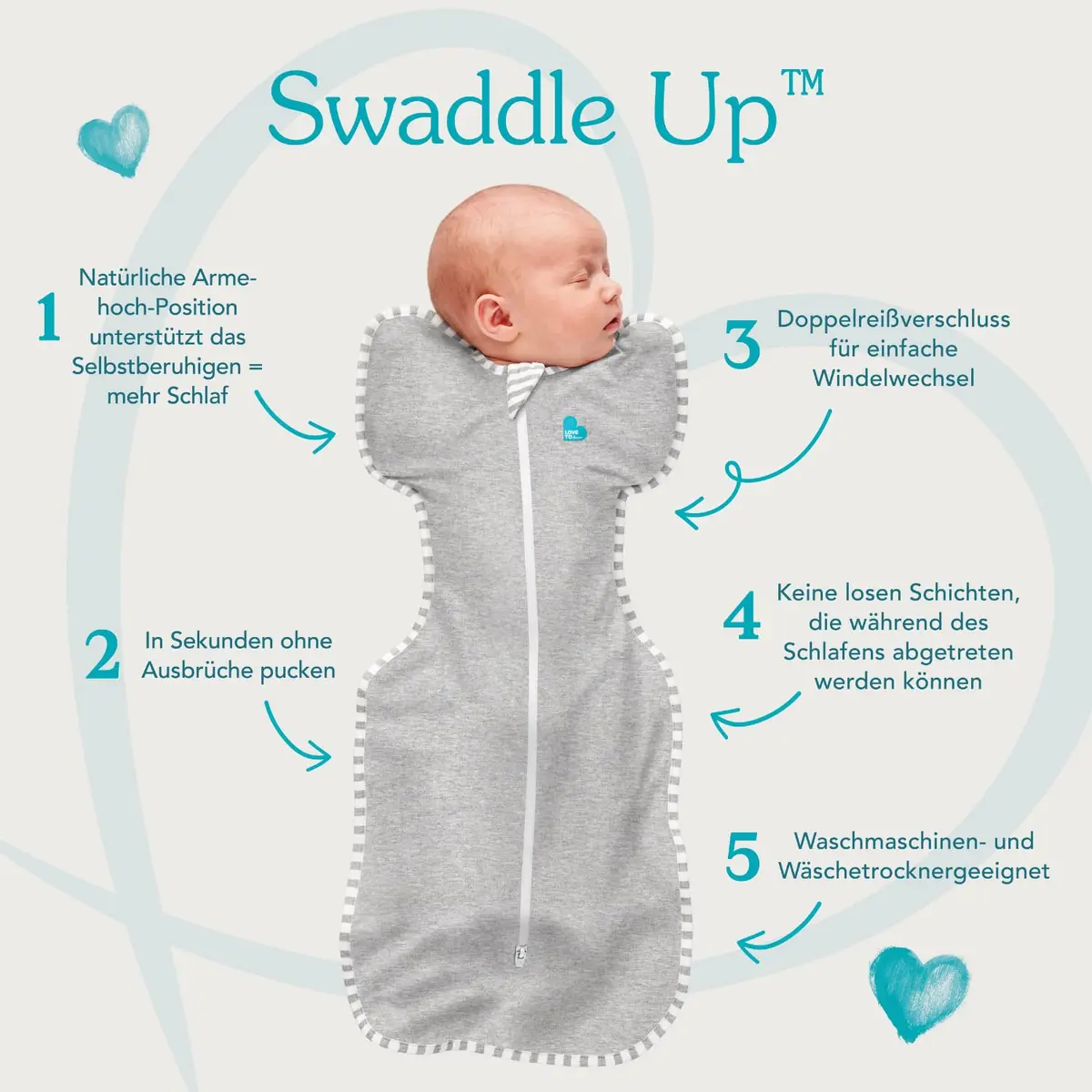 Love to Dream Swaddle UP Original Baby Sleep Sack 2.27 kg (8-13 lbs) | Arms Up Swaddle for Newborns - view 2