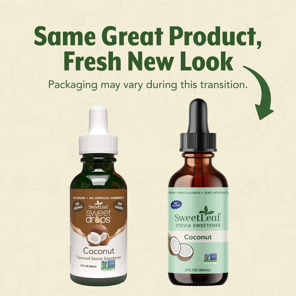 SweetLeaf Stevia Drops Liquid Sweetener, Coconut 2 Fl Oz | Zero Calorie, Natural Flavors - view 2