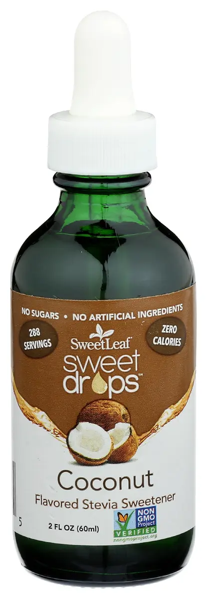 SweetLeaf Stevia Drops Liquid Sweetener, Coconut 2 Fl Oz | Zero Calorie, Natural Flavors - view 4