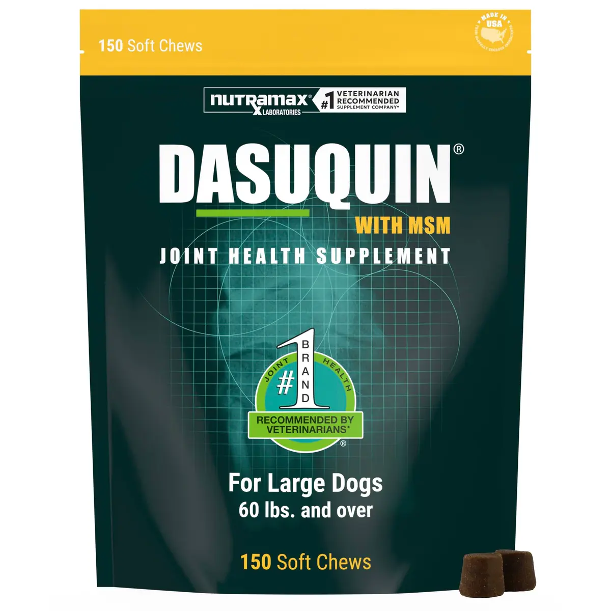 Nutramax Dasuquin MSM Joint Supplement for Large Dogs 150ct | Supports Healthy Joints & Cartilage - main product image