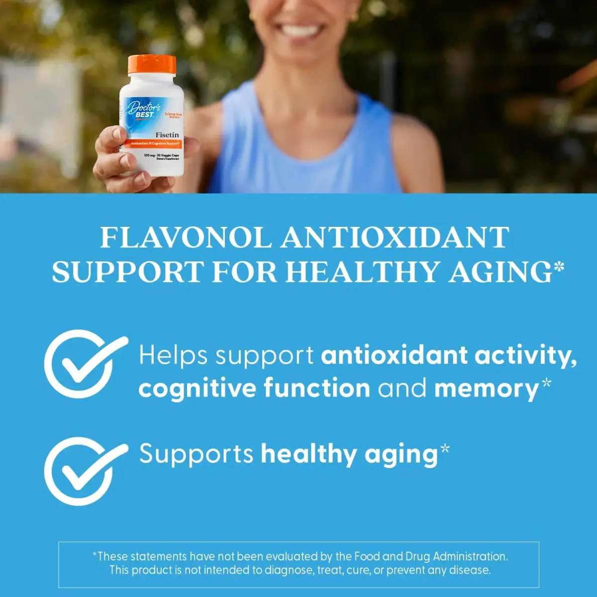 Doctor's Best Fisetin Supplement 100 mg Capsules (30 Count) | Brain Health & Antioxidant Support - view 5