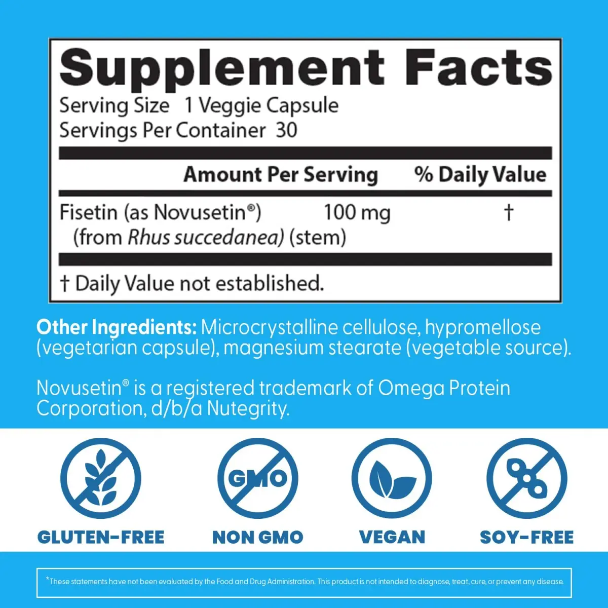 Doctor's Best Fisetin Supplement 100 mg Capsules (30 Count) | Brain Health & Antioxidant Support - view 3