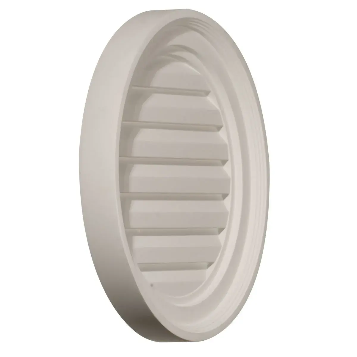 Ekena Millwork 18"W x 18"H x 1 1/8"P Round Gable Vent Louver | Non-Functional Decorative Urethane - view 2