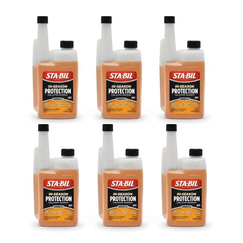 STA-BIL In-Season Fuel System Treatment & Injector Cleaner 32 oz (946ml) 6-Pack | Cleans Fuel System, Boosts MPG, Prevents Corrosion - main product image