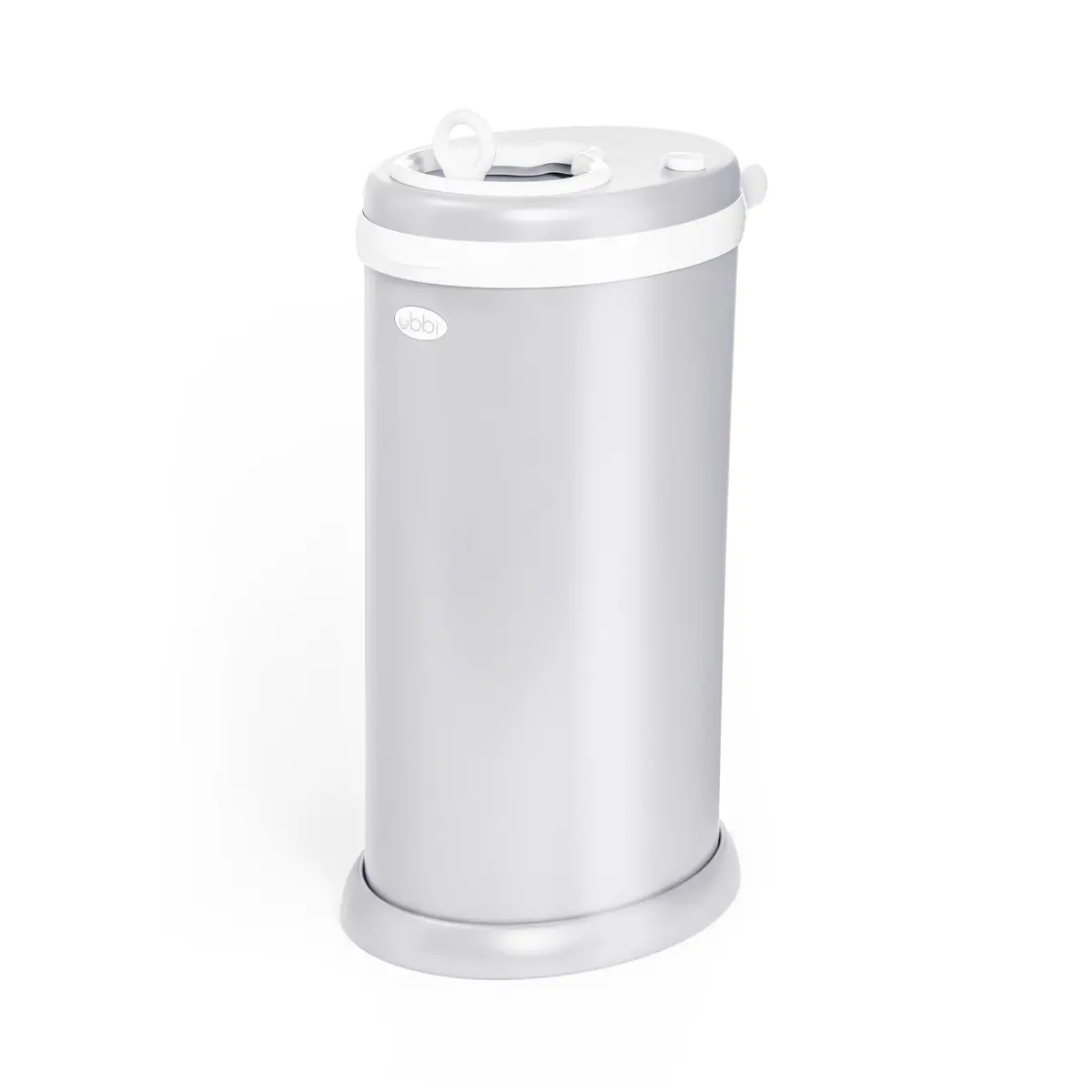 Ubbi Stainless Steel Diaper Pail Gray | Odor-Locking, No Special Bags, Childproof Lock - main product image