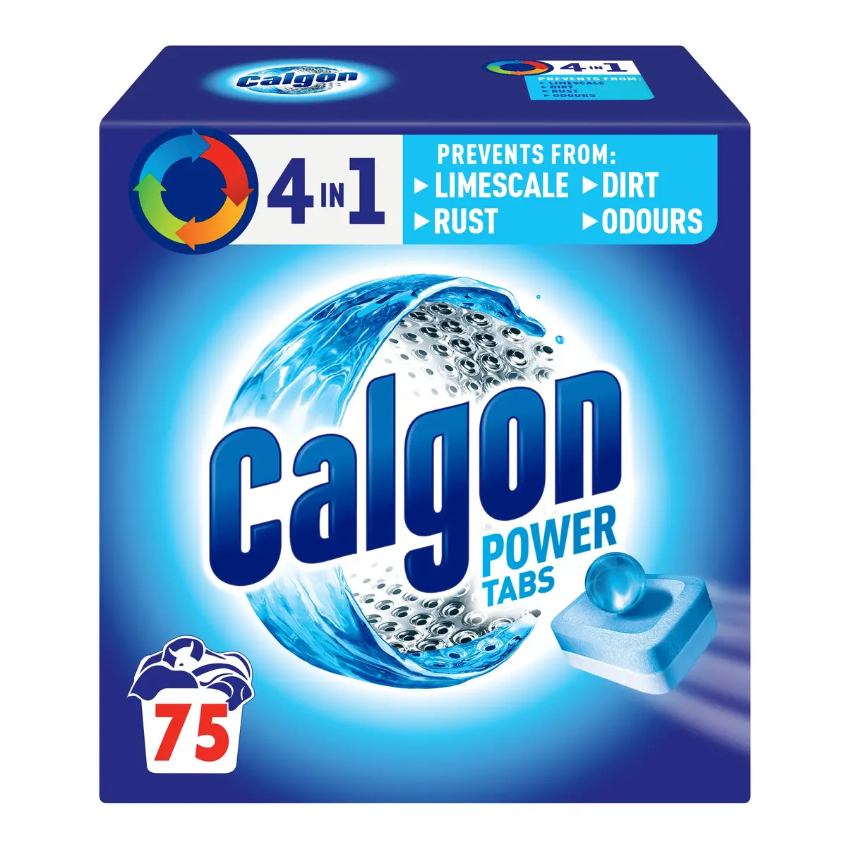 Calgon 4-in-1 Washing Machine Cleaner Tablets 75 Count | Deep Limescale & Odor Removal - main product image