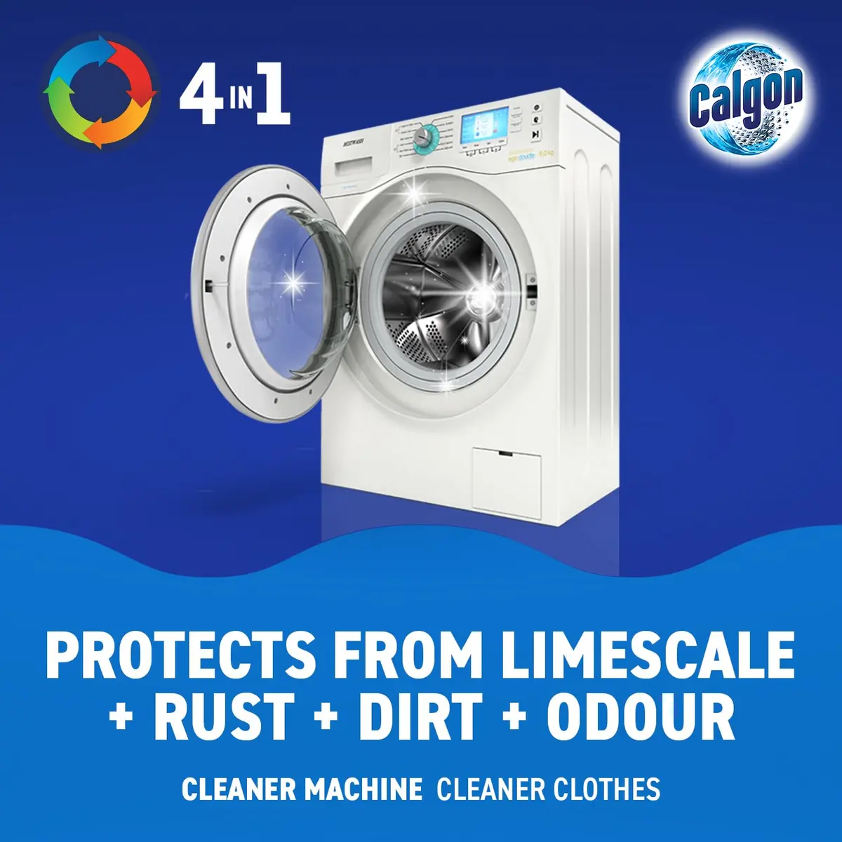 Calgon 4-in-1 Washing Machine Cleaner Tablets 75 Count | Deep Limescale & Odor Removal - view 2