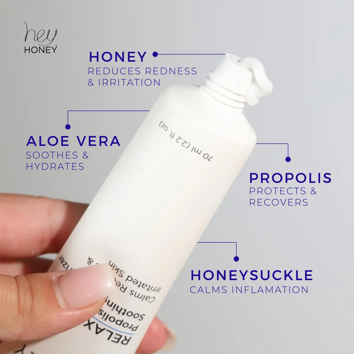 Hey Honey Relax Rosacea Relief Cream 71ml (2.4 Oz) | Calming Face Moisturizer for Redness & Irritation - view 5