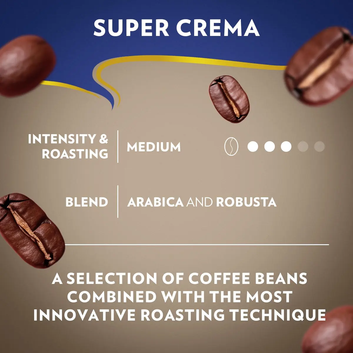 Lavazza Super Crema Whole Bean Espresso Coffee 2.2lb Bag Vacuum-Packed | Rich, Full Flavor - view 5