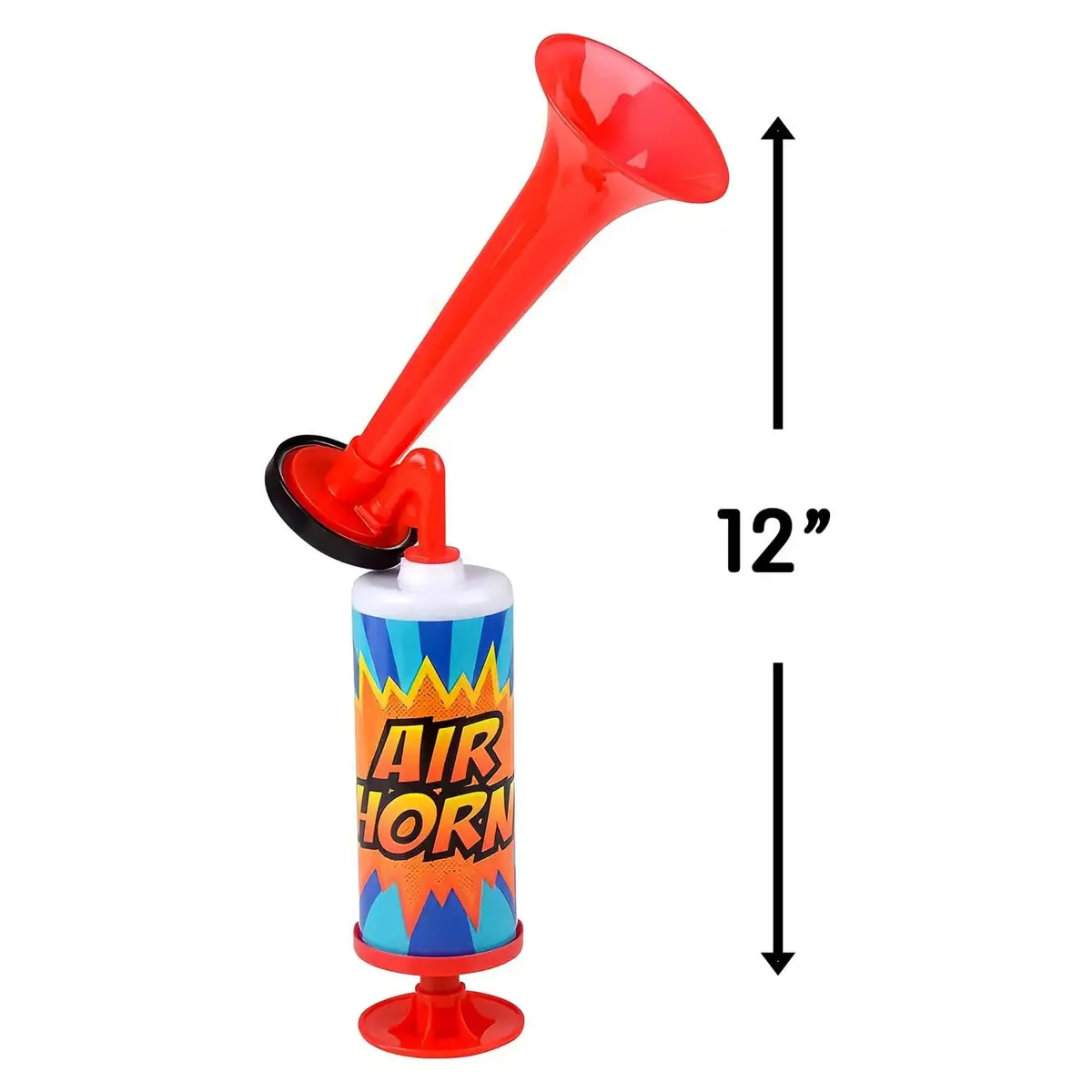 Rhode Island Novelty Super Blast Hand Pump Air Horn | Never Runs Out, 7 inches, Assorted Colors - view 3