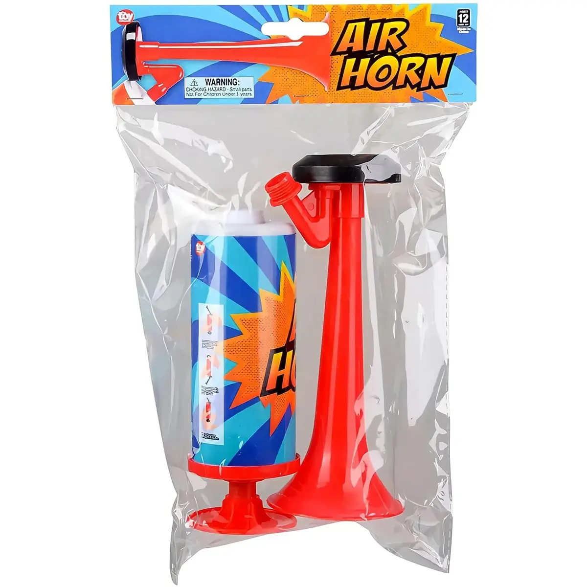Rhode Island Novelty Super Blast Hand Pump Air Horn | Never Runs Out, 7 inches, Assorted Colors - view 4