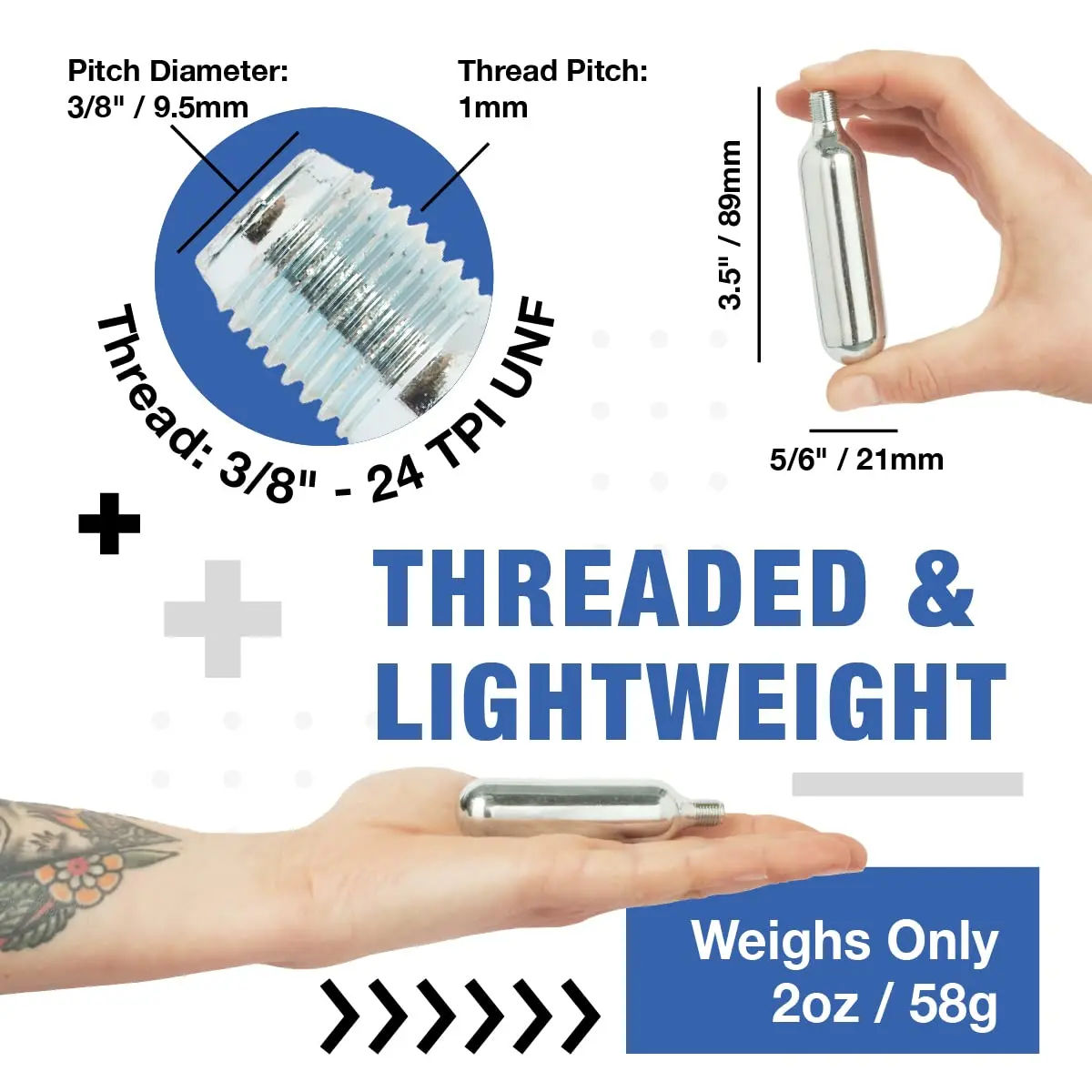 ICO 16g Co2 Cartridges (30 pack) | Food Grade, Leak Proof, 100 PSI, Alloy Steel, Portable - view 3