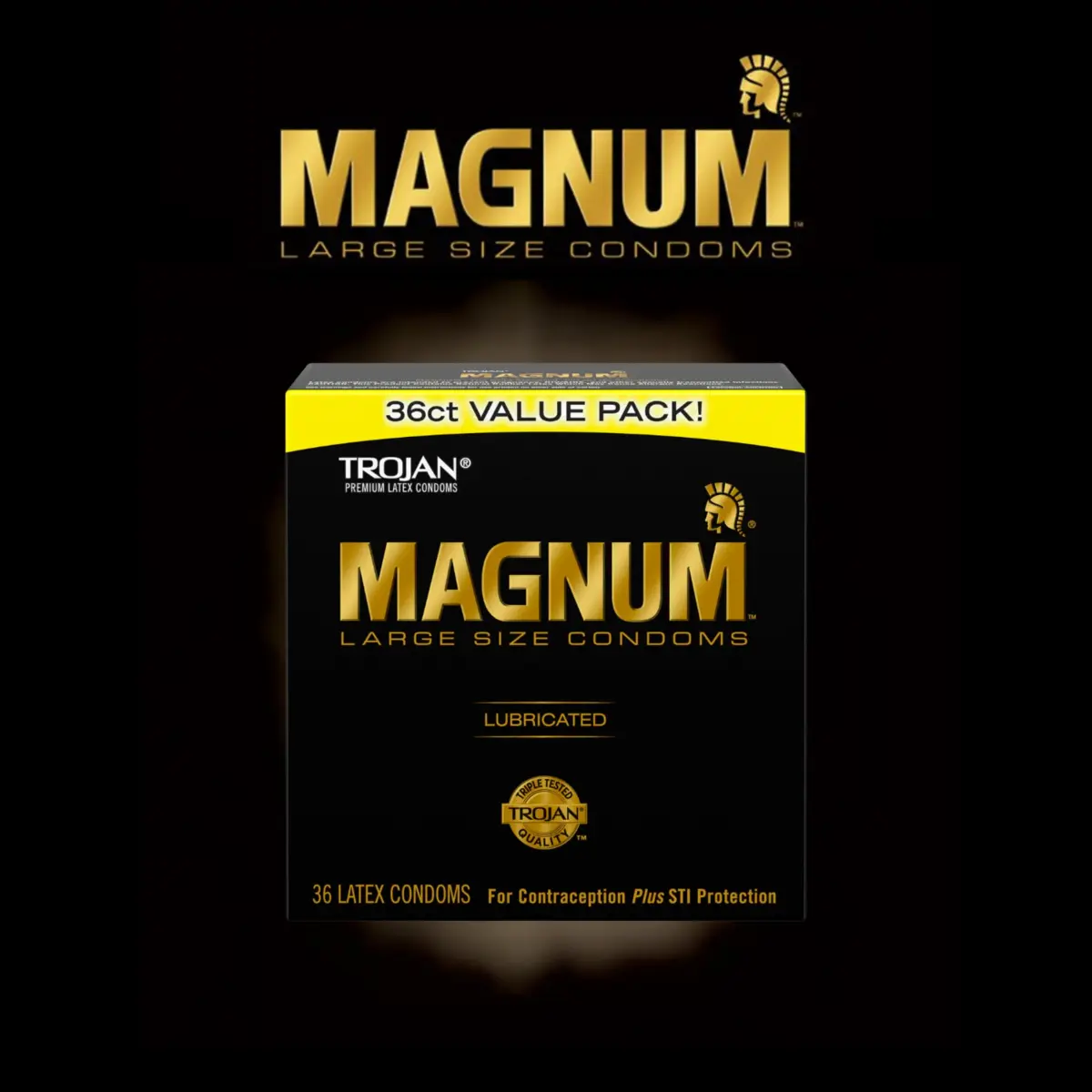 TROJAN Magnum Lubricated Large Condoms 36 Count Pack | Contoured Shape for Comfort & Secure Fit - view 7