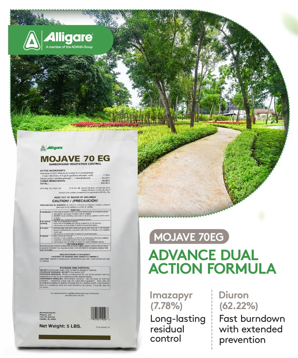 ALLIGARE Mojave 70EG Weed Killer for Grasses, Weeds & Vines | Long-Lasting Residual Bareground Control (70-120c) - view 2