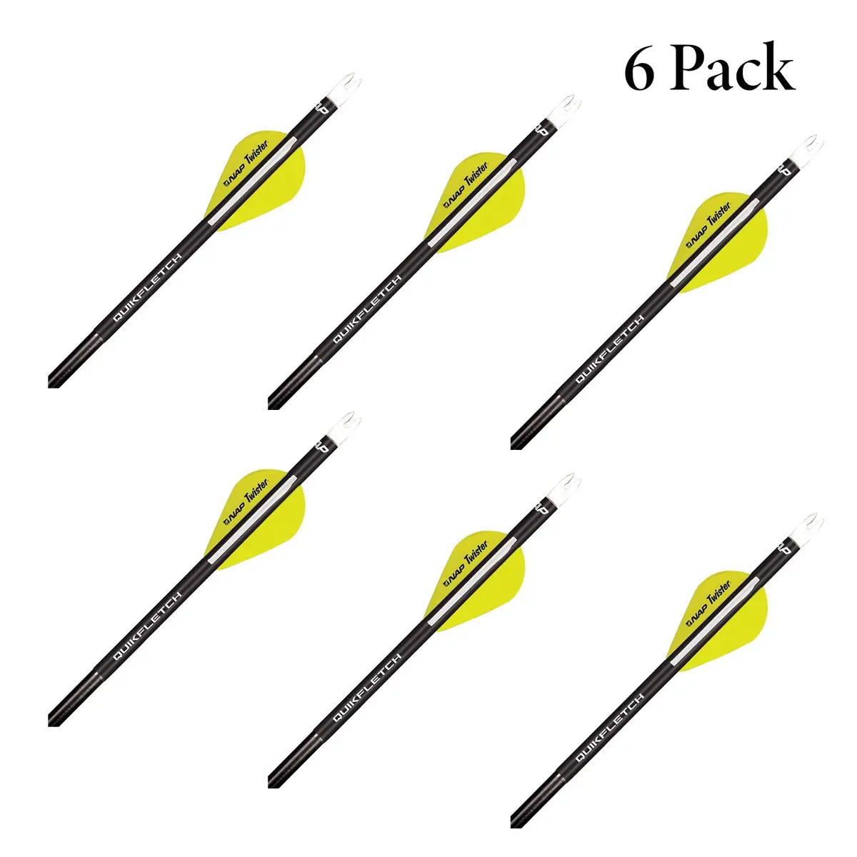 New Archery Products Quikfletch Twister 2" 3-Vane Fletching 6-Pack | Easy Arrow Building for Indian Archers - view 2
