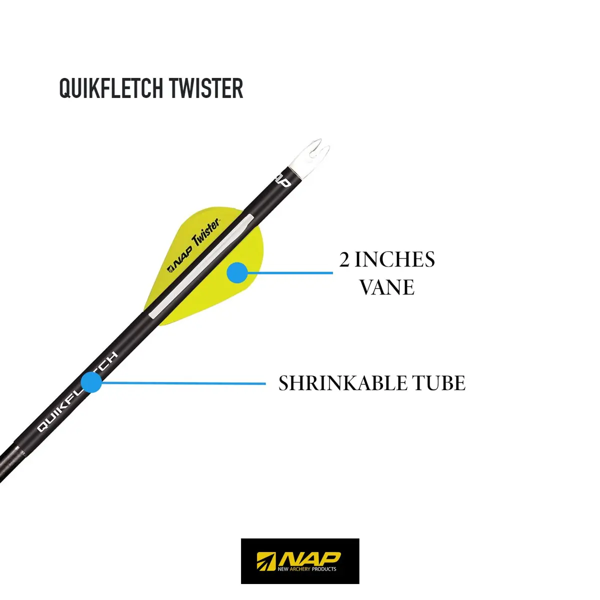 New Archery Products Quikfletch Twister 2" 3-Vane Fletching 6-Pack | Easy Arrow Building for Indian Archers - view 3