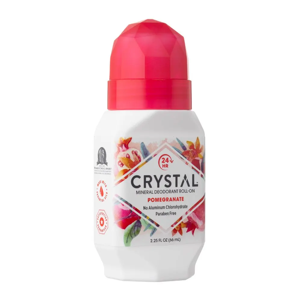 Crystal Mineral Deodorant Roll-On, Pomegranate | 24h Odor Protection, Vegan & Aluminum-Free - view 4