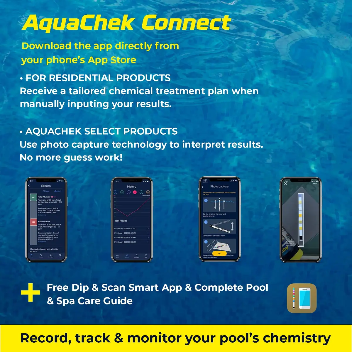 AquaChek 7-Way Pool and Spa Test Strips - 100 Count | Tests pH, Chlorine, Bromine, Alkalinity, Hardness, Cyanuric Acid - view 6