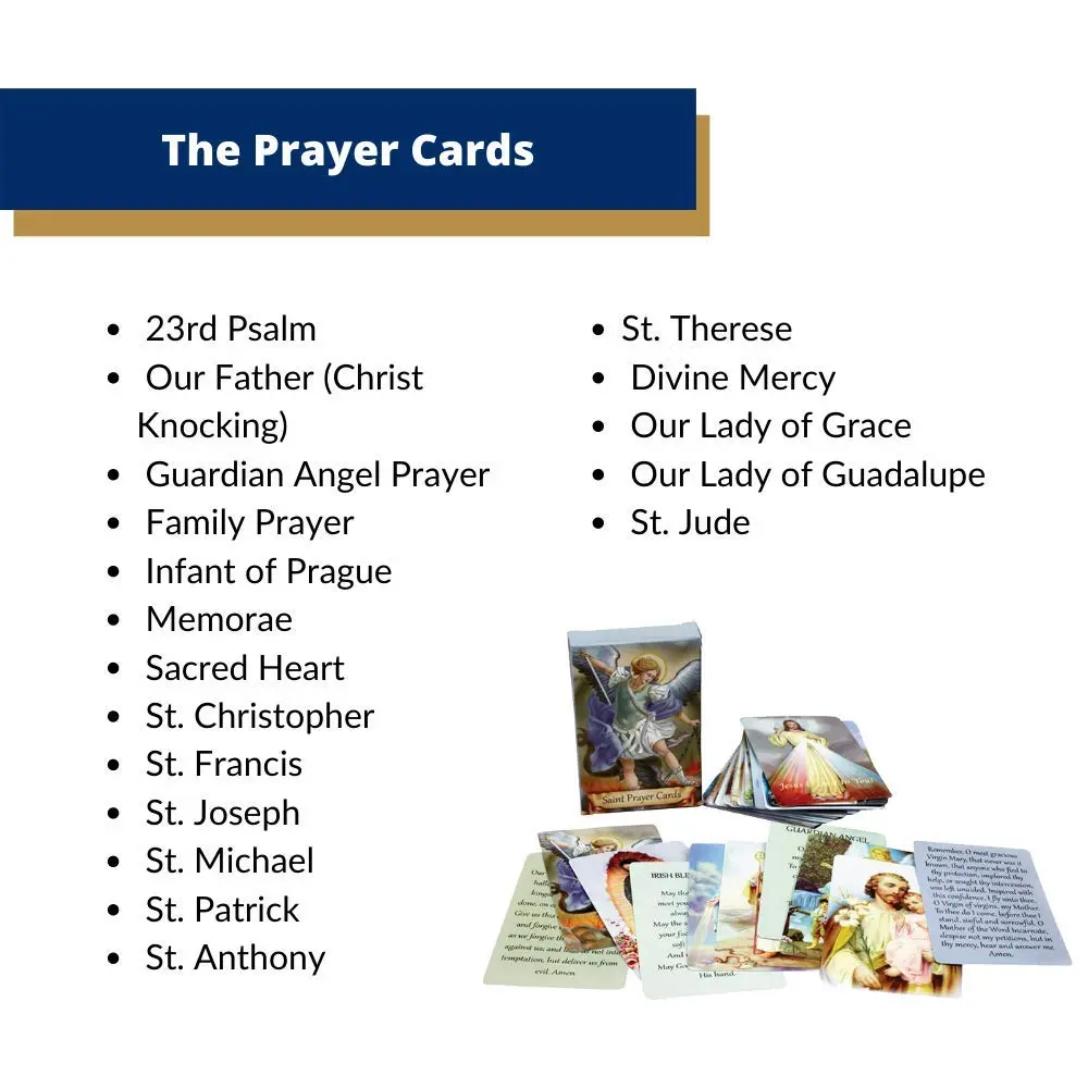 Autom Holy Cards Assorted Set of 54 | Catholic Saints & Prayers, 4"x2.5" - view 4