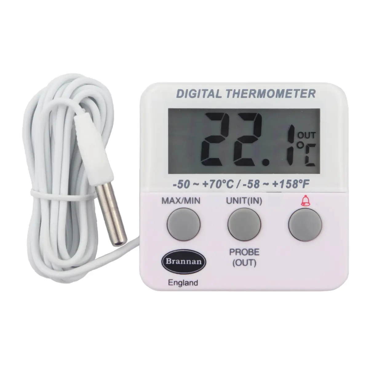 Brannan Refrigerator Thermometer Digital - Fridge & Freezer Alarm | Max Min, Alarm & Accurate - main product image