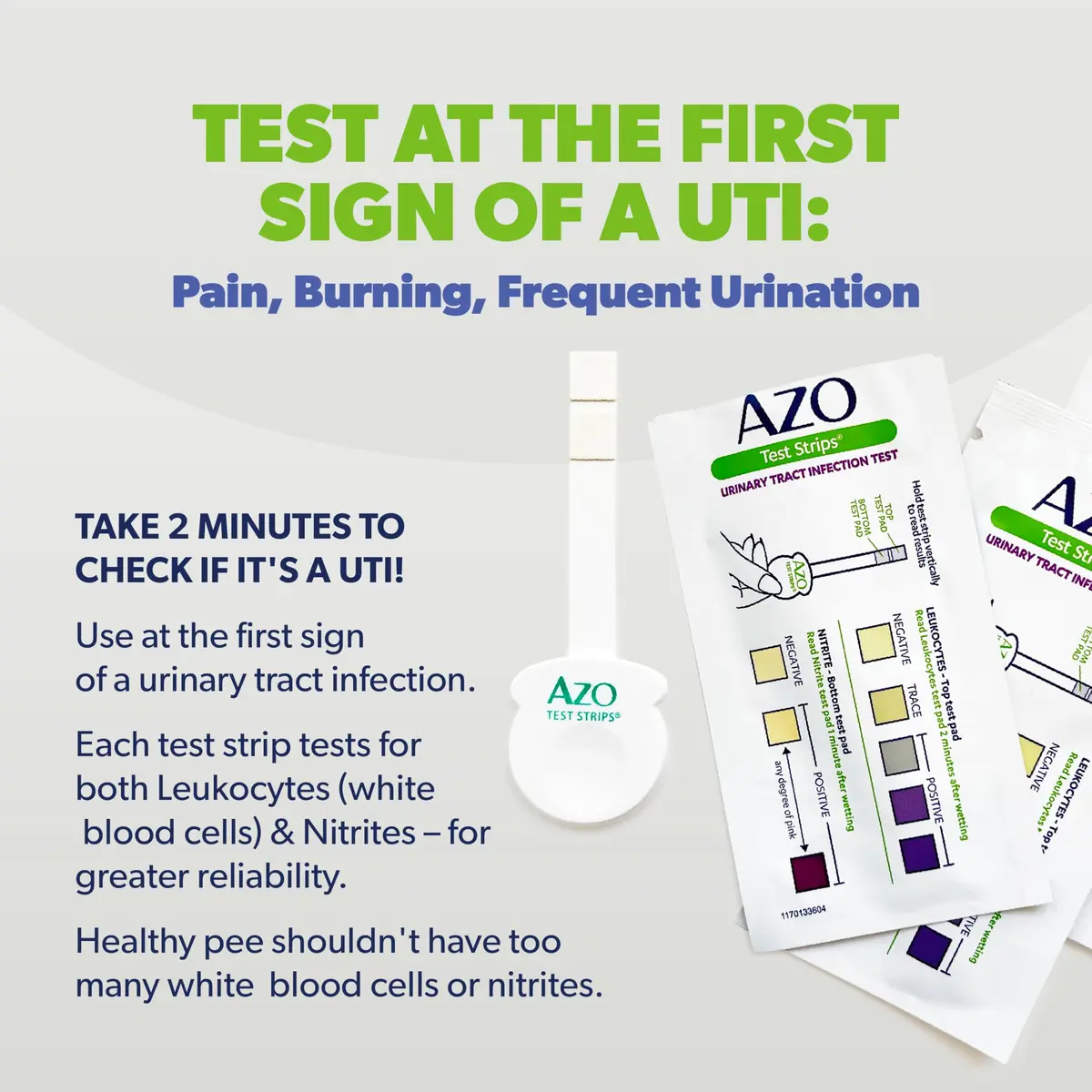 AZO Urinary Tract Infection (UTI) Test Strips 3 Count | Results in 2 Mins, Accurate Home Test - view 4