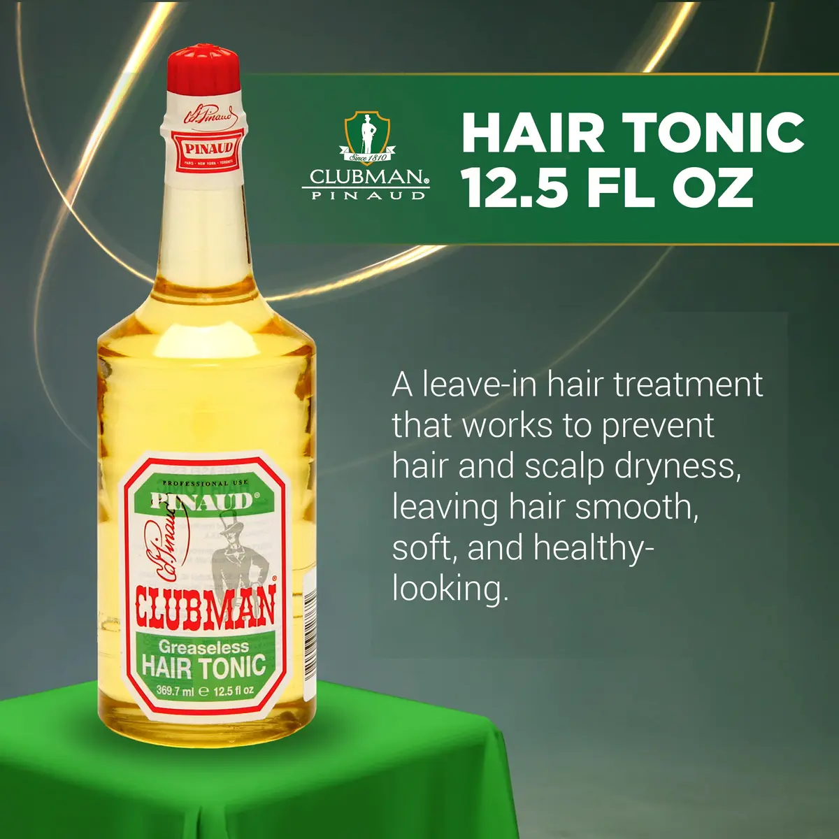 Clubman Pinaud Classic Greaseless Hair Tonic 370ml (12.5 fl oz) | Stimulates Scalp & Revitalizes Hair - view 3