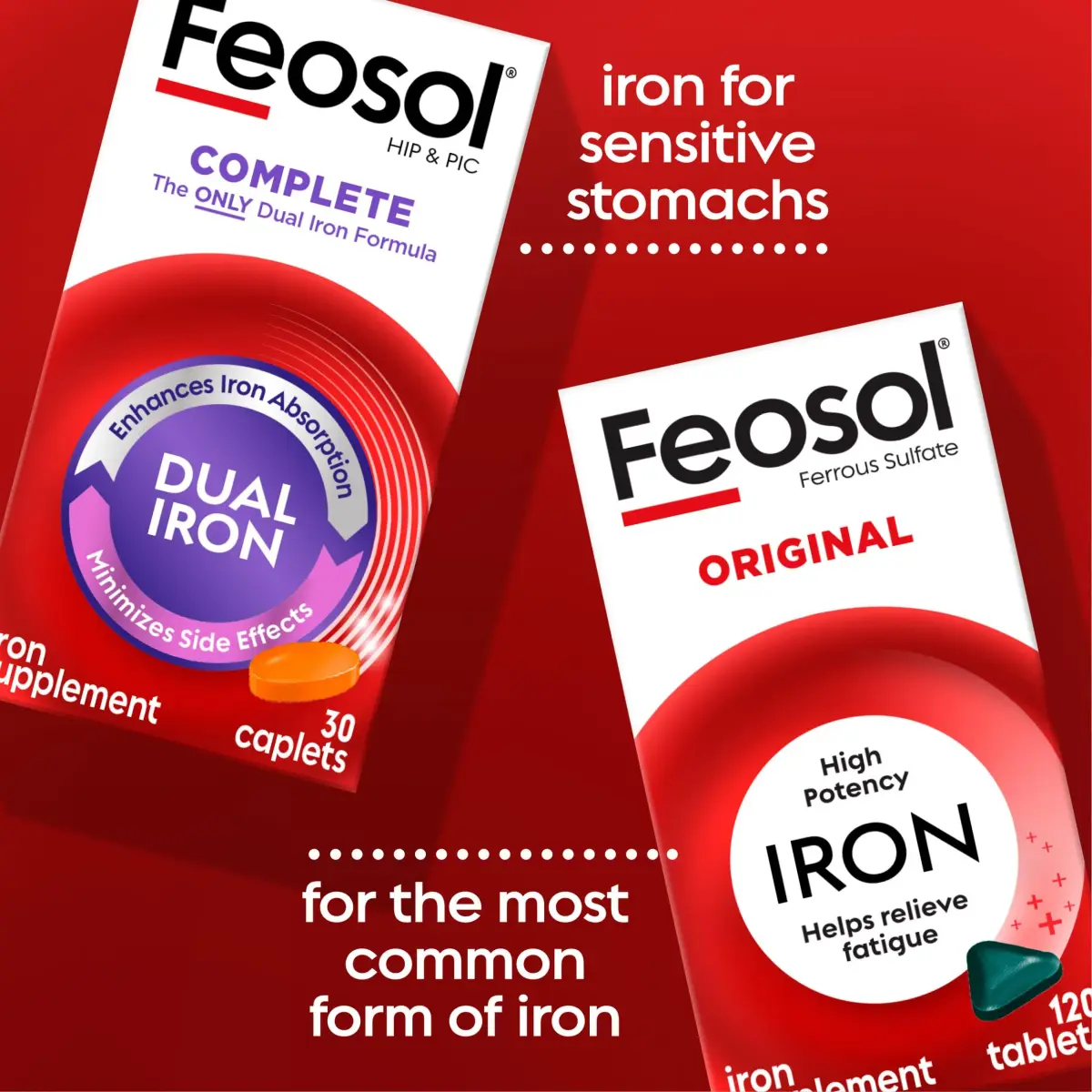 Feosol Original Iron Supplement Tablets 65mg (120 Count) | High Potency Mineral Supplement for Energy & Immune Support - view 4