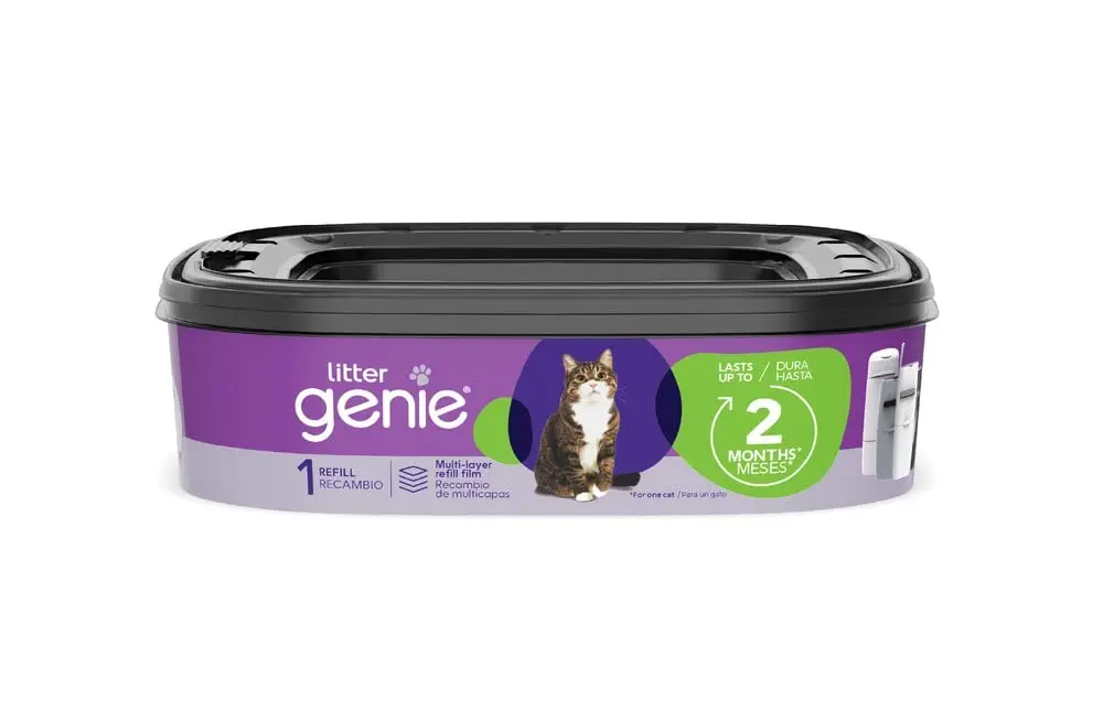 Litter Genie Standard Square Refill Bags, 14 ft Continuous Film | Odor-Locking Multi-Layer Film for Cat Litter Waste - main product image