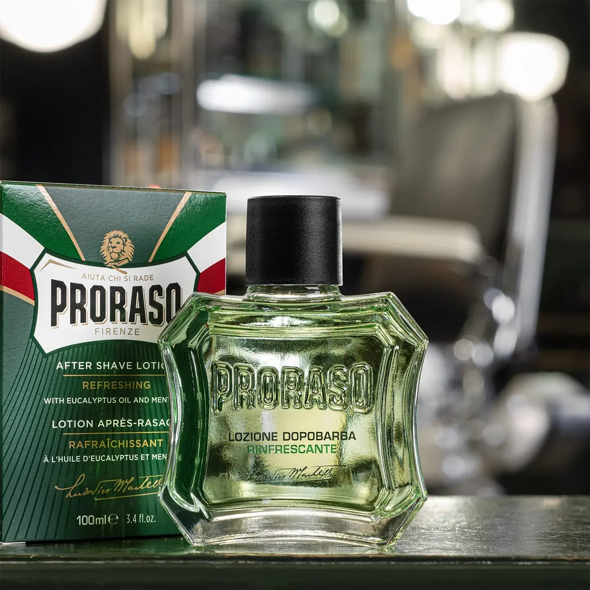 Proraso After Shave Lotion Eucalyptus & Menthol Refreshing Splash 100ml (3.4 Fl Oz) | Calms Skin Post-Shave - view 6
