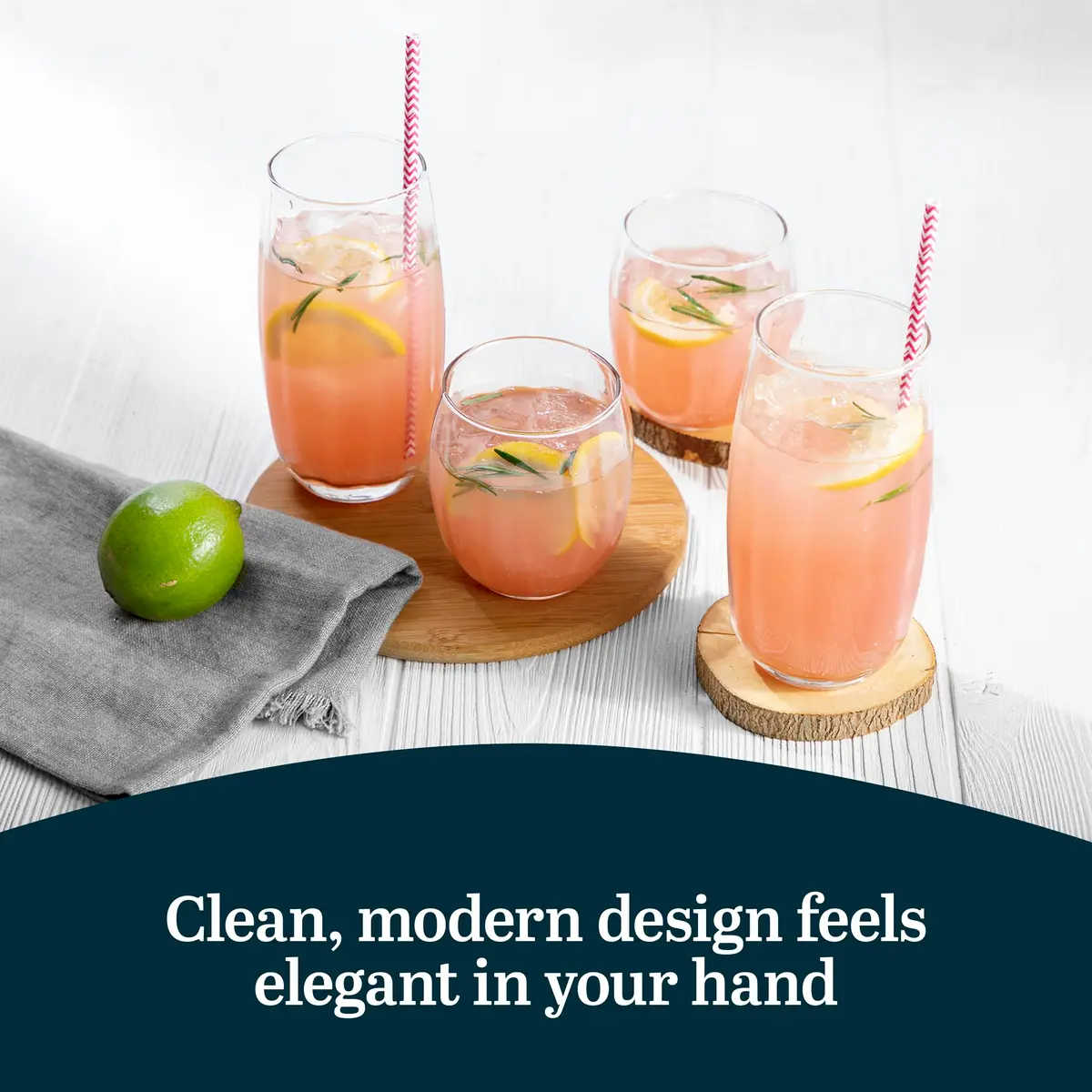 Libbey Samba Rocks and Tumbler Glass Cups Set of 16 | Versatile Dishwasher Safe Glassware - view 5